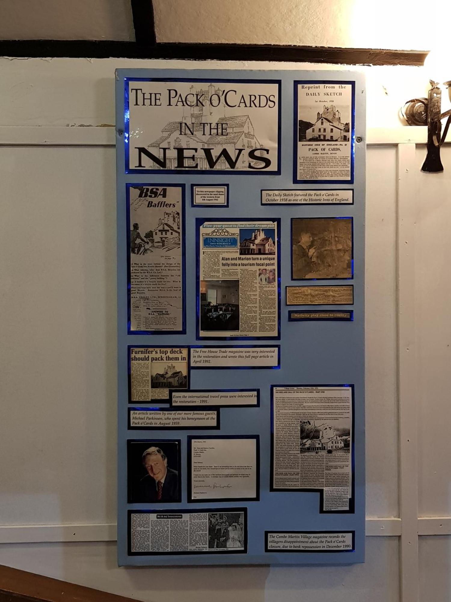 The Pack O' Cards Hotel Combe Martin Eksteriør billede